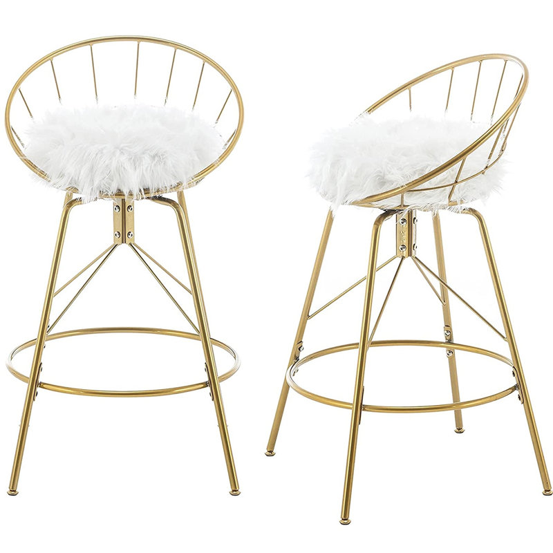 Everly Quinn Rosalynn Swivel Counter & Bar Stool & Reviews Wayfair